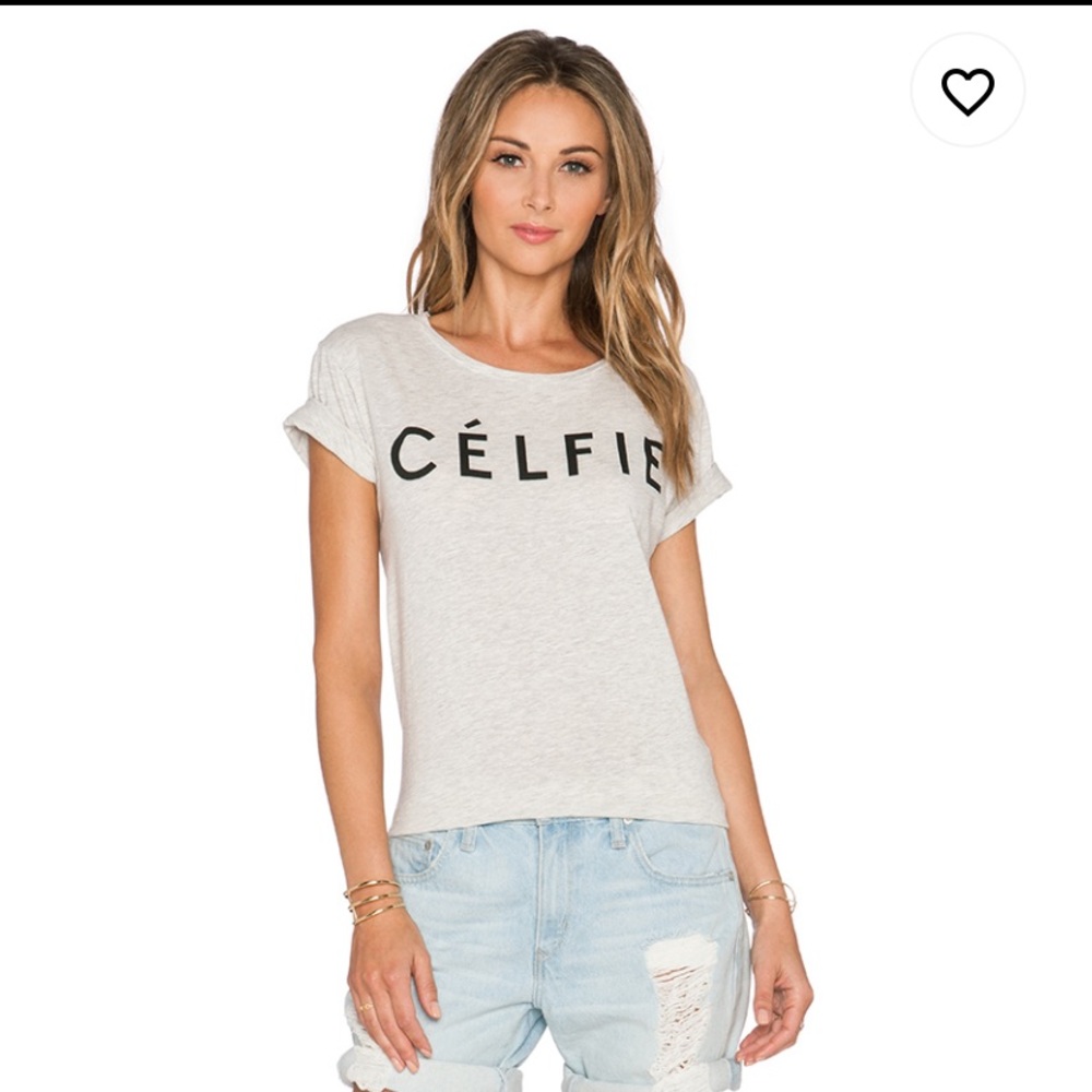 Sincerely Jules Celfie tee in snow melange